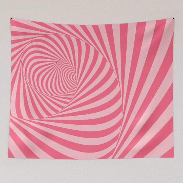 Item preview, Loop pink retro 70s swirl pattern  designed and sold by ReneMagritteArt.