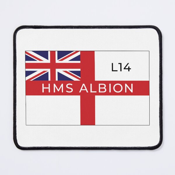 Item preview, HMS Albion On British White Ensign - L14 - British Navy Albion Class Landing Platform Dock Ship designed and sold by Stuart Jones.