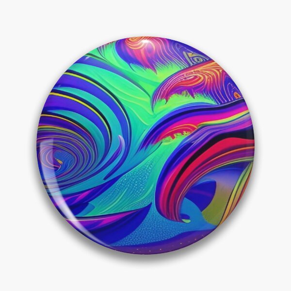 Item preview, Abstraction elemental psychodelic many colors fire and water overlapping art designed and sold by ValleyDream.