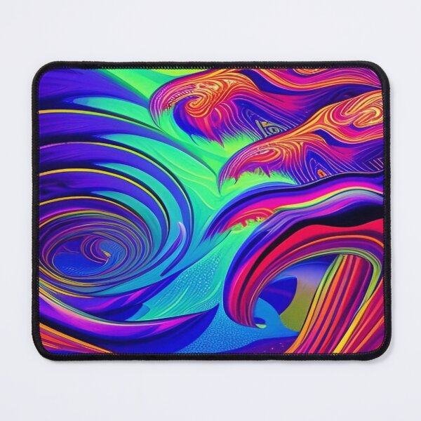 Item preview, Abstraction elemental psychodelic many colors fire and water overlapping art designed and sold by ValleyDream.