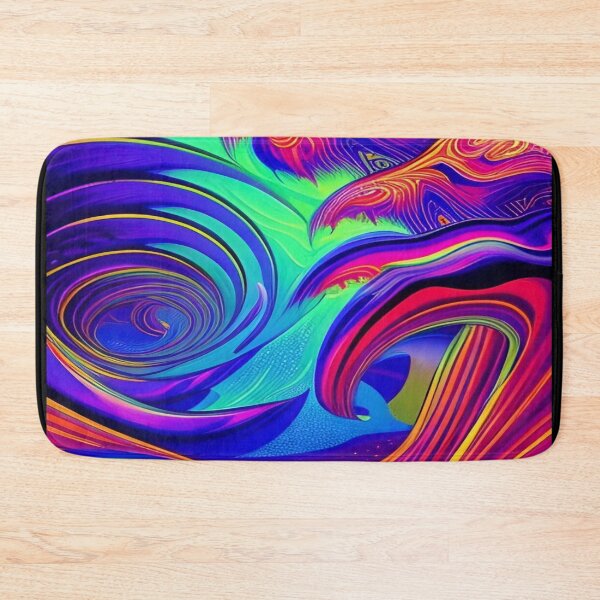 Item preview, Abstraction elemental psychodelic many colors fire and water overlapping art designed and sold by ValleyDream.