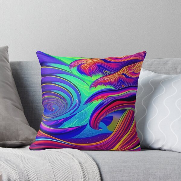 Item preview, Abstraction elemental psychodelic many colors fire and water overlapping art designed and sold by ValleyDream.