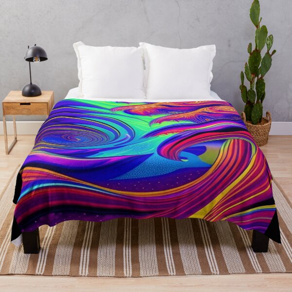 Item preview, Abstraction elemental psychodelic many colors fire and water overlapping art designed and sold by ValleyDream.
