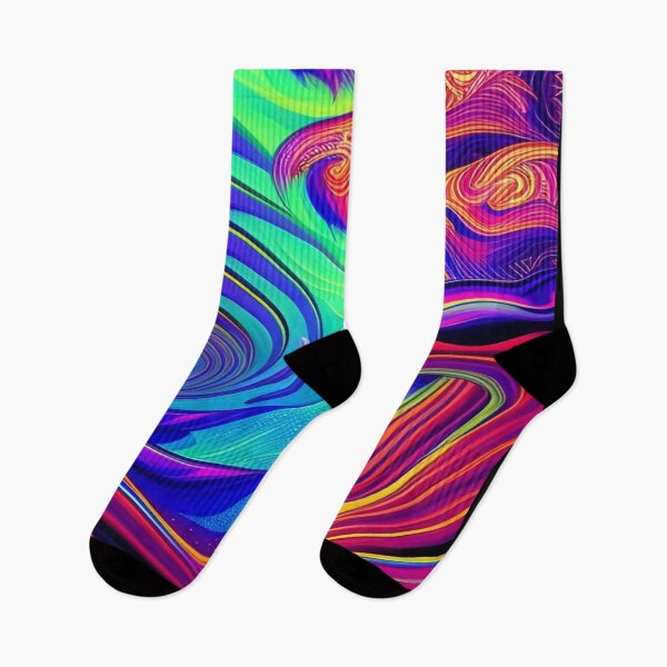Item preview, Abstraction elemental psychodelic many colors fire and water overlapping art designed and sold by ValleyDream.