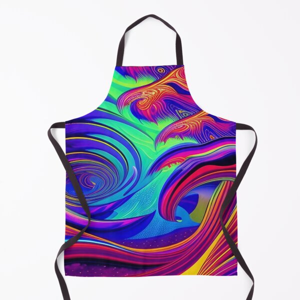 Item preview, Abstraction elemental psychodelic many colors fire and water overlapping art designed and sold by ValleyDream.