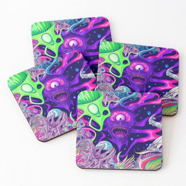 Item preview, Trippy Psychedelic Space Alien Head Digital Painting designed and sold by CodeAndColors.