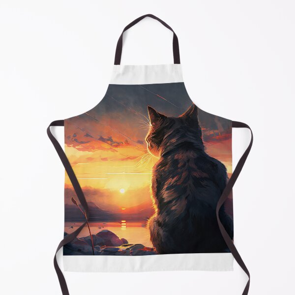 Item preview, Cat Looking At Sunset designed and sold by TheBaconStudio.