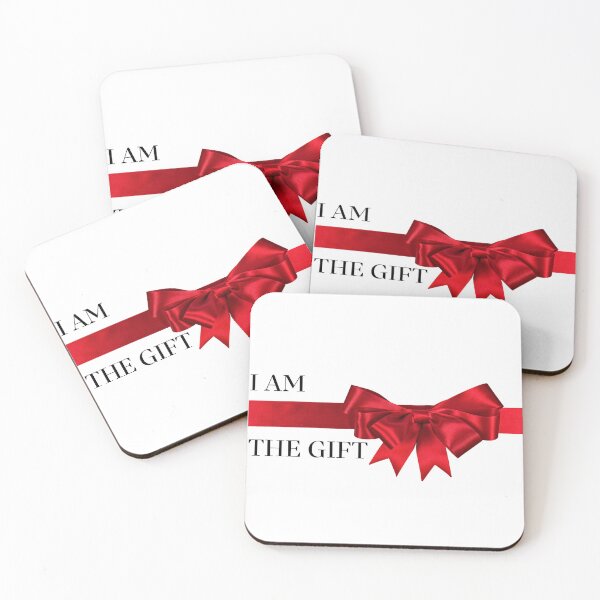 Item preview, I AM THE GIFT text at the side with a red bow designed and sold by FunnyBunny110.