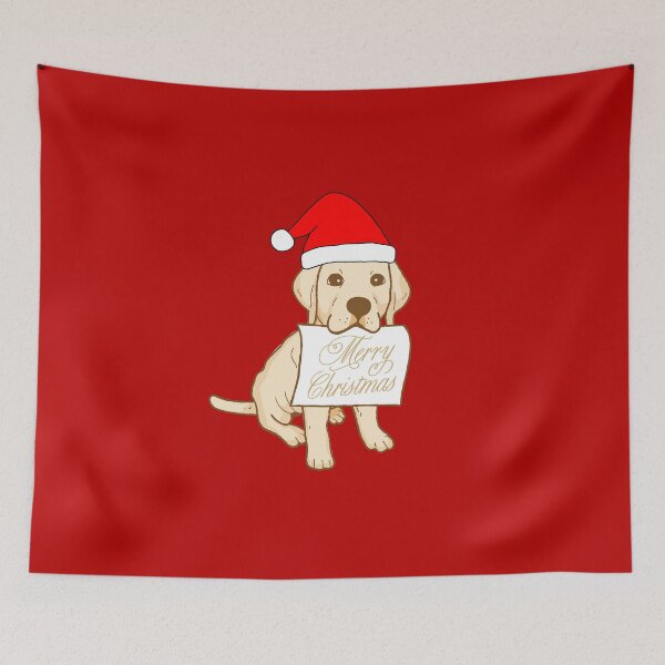 Item preview, Cute Labrador Puppy With Santa Claus' Hat 2 - Merry Christmas, Perfect For Animal Lovers designed and sold by Olivvier.