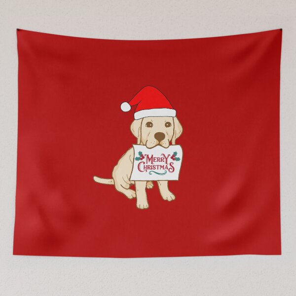 Item preview, Cute Labrador Puppy With Santa Claus' Hat 3 - Merry Christmas, Perfect For Animal Lovers designed and sold by Olivvier.