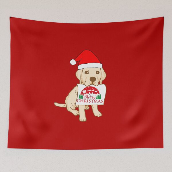 Item preview, Cute Labrador Puppy With Santa Claus' Hat 4 - Merry Christmas, Perfect For Animal Lovers designed and sold by Olivvier.