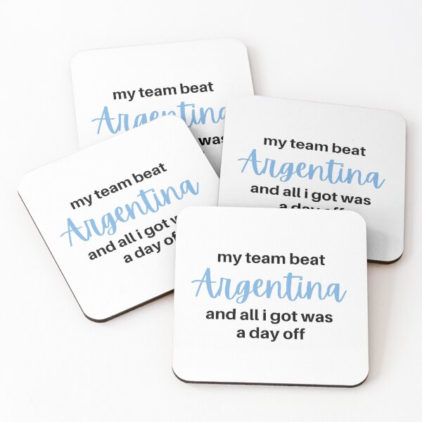 Item preview, my team beat Argentina and all I got was a day off - world cup football soccer meme Saudi Arabia (white) designed and sold by MillennialMemer.