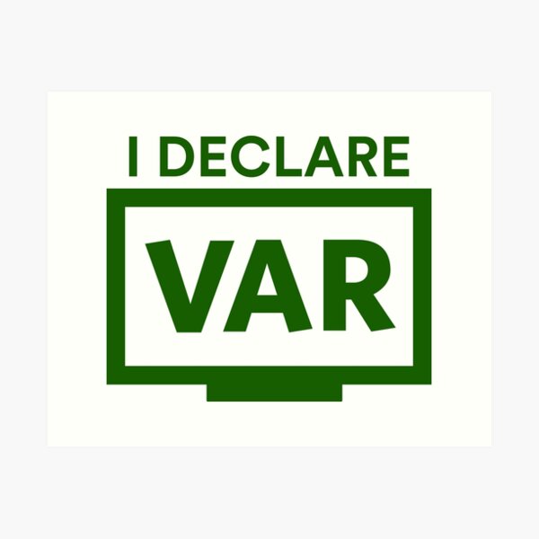 Item preview, I Declare VAR Football (Green) designed and sold by Aerodin.