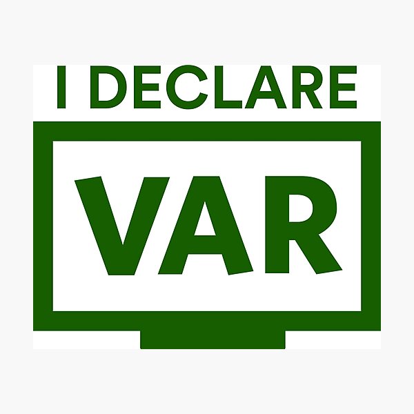 Item preview, I Declare VAR Football (Green) designed and sold by Aerodin.