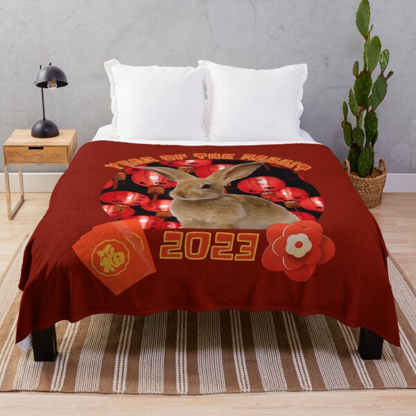 Item preview, Chinese New Year Of The Rabbit 2023 Zodiac Retro designed and sold by SunfullyYours.