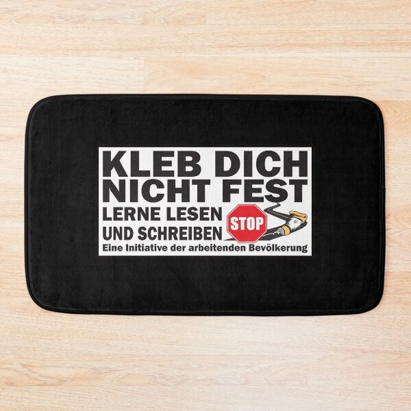 Artikelvorschau, Kleb dich nicht fest lesen und schreiben entworfen und verkauft von EbnerPrints.