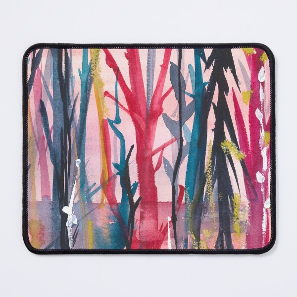 Item preview, Calm pink cool abstract watercolor landscape, stripes designed and sold by anaozzart.