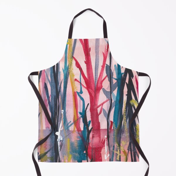 Item preview, Calm pink cool abstract watercolor landscape, stripes designed and sold by anaozzart.