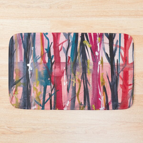 Item preview, Calm pink cool abstract watercolor landscape, stripes designed and sold by anaozzart.