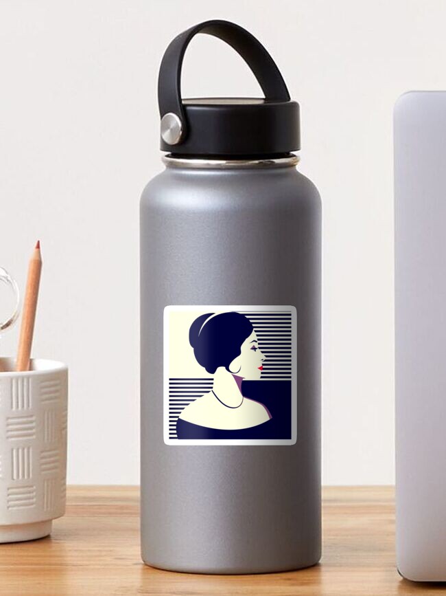 Thumbnail 1 of 3, Sticker, Classy Pop Art Woman designed and sold by djspacegr.