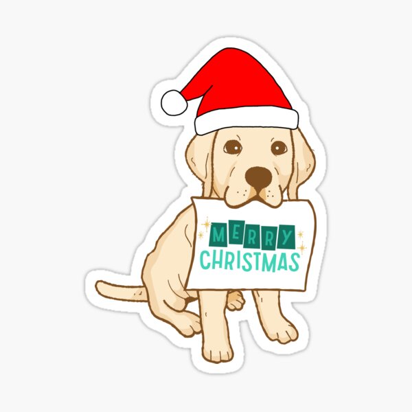 Item preview, Cute Labrador Puppy With Santa Claus' Hat 8 - Merry Christmas, Perfect For Animal Lovers designed and sold by Olivvier.