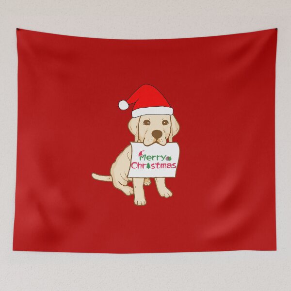 Artikelvorschau, Süßer Labrador-Welpe mit Weihnachtsmannmütze 10 – Frohe Weihnachten, perfekt für Tierliebhaber entworfen und verkauft von Olivvier.