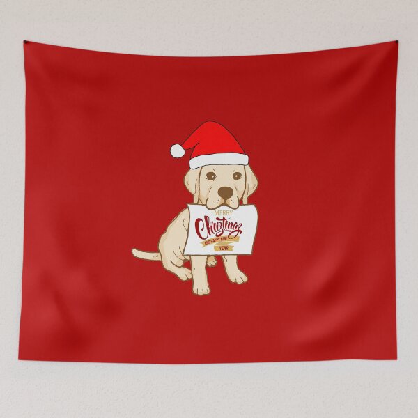 Item preview, Cute Labrador Puppy With Santa Claus' Hat 12 - Merry Christmas, Perfect For Animal Lovers designed and sold by Olivvier.
