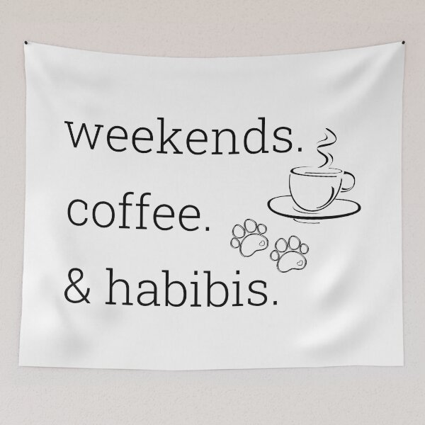 Item preview, Weekends. Coffee. & Habibis | Habibi Bear | Black Logo designed and sold by HabibiBears.