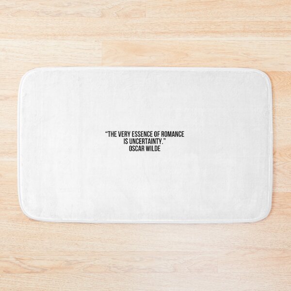 Item preview, “The very essence of romance is uncertainty.” - Oscar Wilde designed and sold by LiteraryQuotes.