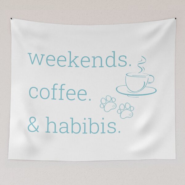 Item preview, Weekends. Coffee. & Habibis | Habibi Bear | Blue Logo designed and sold by HabibiBears.