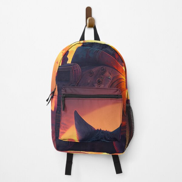 Item preview, Cyberpunk Cat Looking At Sunset designed and sold by TheBaconStudio.