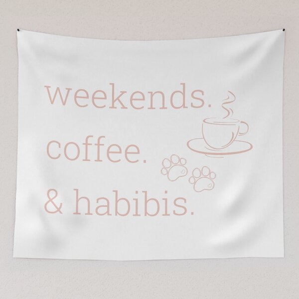 Item preview, Weekends. Coffee. & Habibis | Habibi Bear | Light Pink Logo designed and sold by HabibiBears.