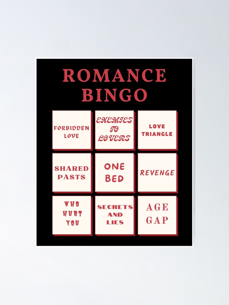 Romance Bingo Poster For Sale By Novel Witch Redbubble 0684