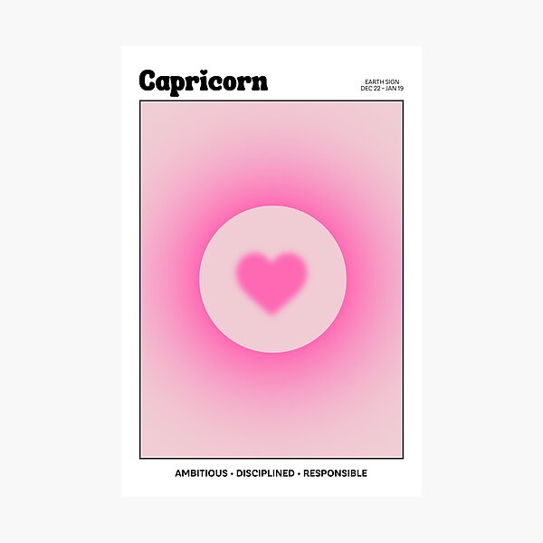 Capricorn Astrology Heart Aura Photographic Print