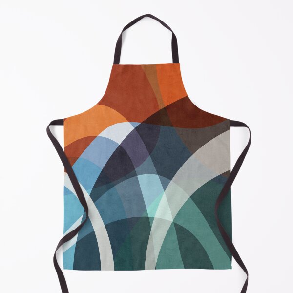 Item preview, Terracotta and Teal Abstract Shapes – Modern Abstract Art designed and sold by GraphicBicycle.