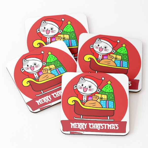 Item preview, Santa Christmas cat  designed and sold by INKZ Store.