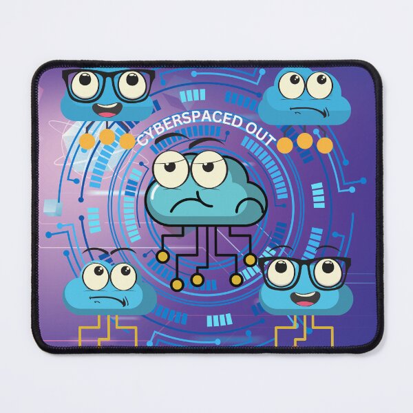 Item preview, Funny "Cyberspaced Out" Digital Cloud Computing Icon Motifs designed and sold by Write-to-Rebel.