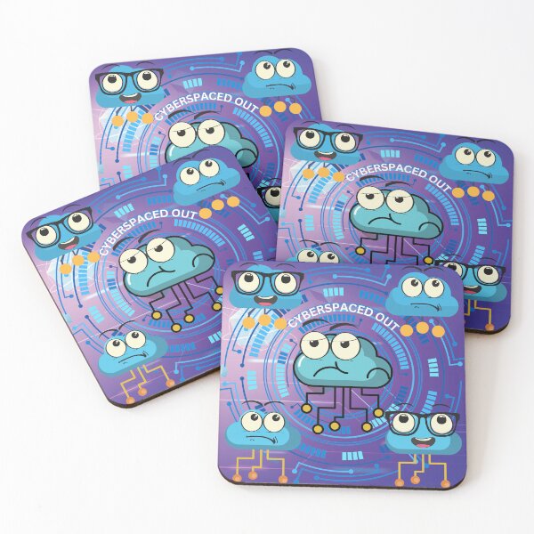 Item preview, Funny "Cyberspaced Out" Digital Cloud Computing Icon Motifs designed and sold by Write-to-Rebel.