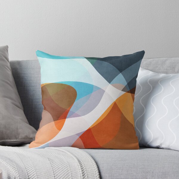 Item preview, Abstract Shapes in Terracotta and Teal – Modern Abstract Art N2 designed and sold by GraphicBicycle.