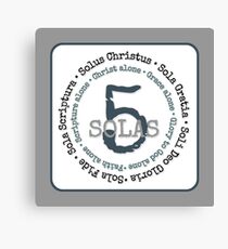 Five Solas of the Reformation Canvas Print