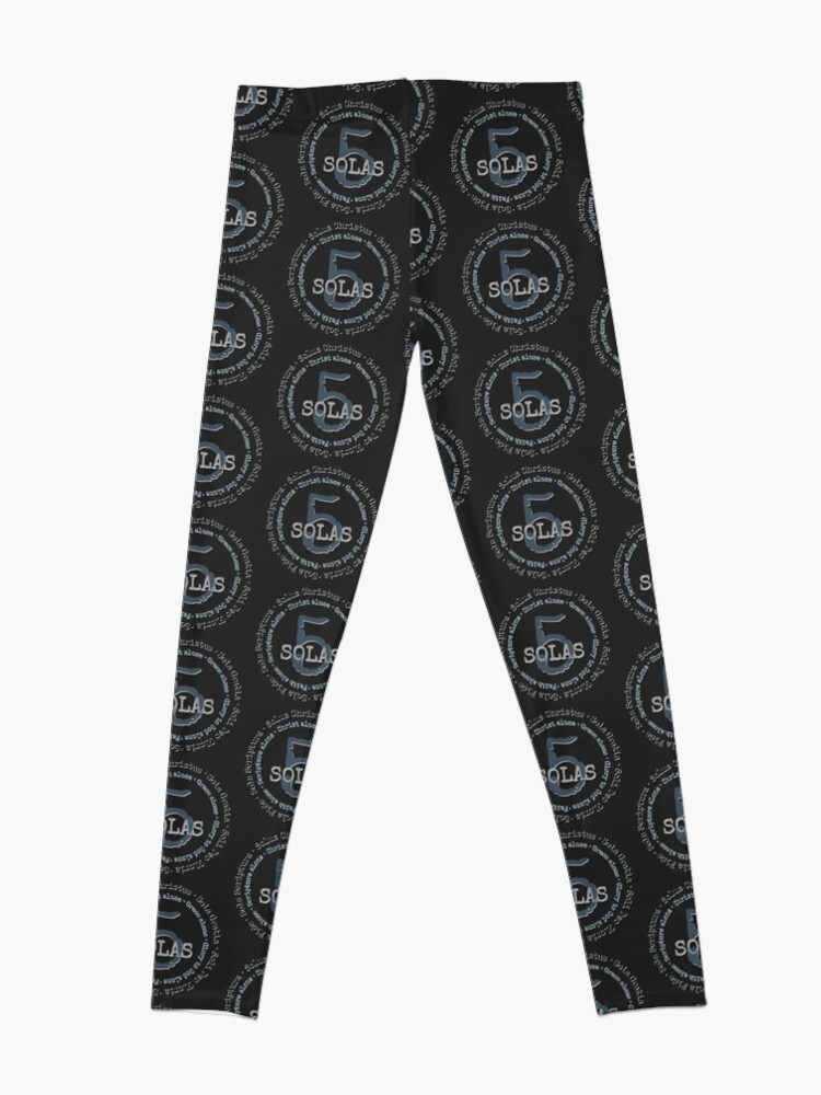 Five Solas of the Reformation Leggings for Sale by Alondra