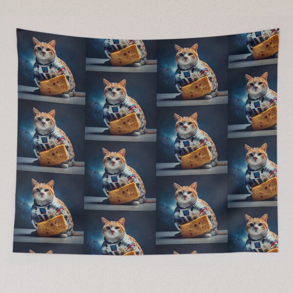 Item preview, Astro Cat with Cheese designed and sold by JigglePeek.
