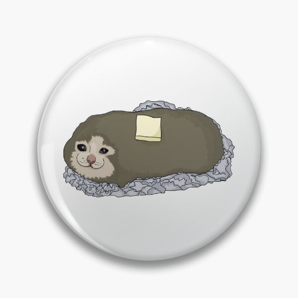 Item preview, Sad potato cat meme designed and sold by pixelcow333.