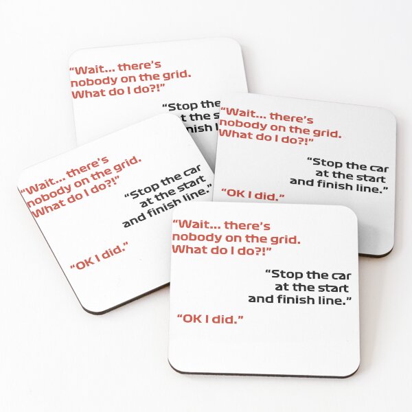 Item preview, Charles Leclerc F1 Radio Message Sticker "OK I did." designed and sold by jordanliv.
