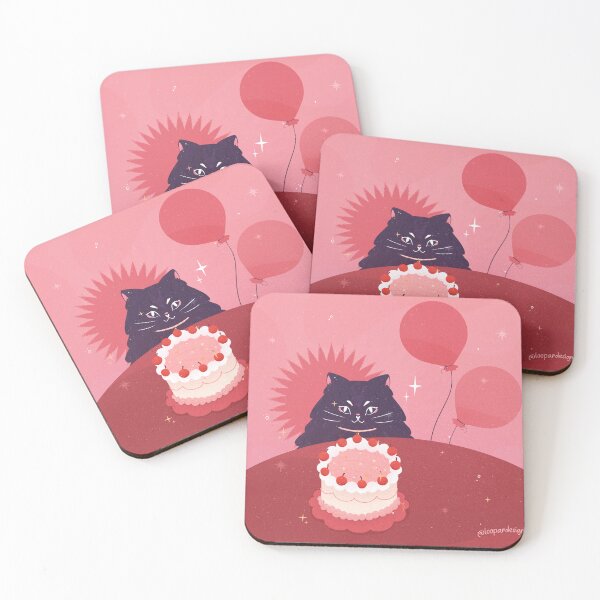 Item preview, Birthday Cat designed and sold by loopartdesign.