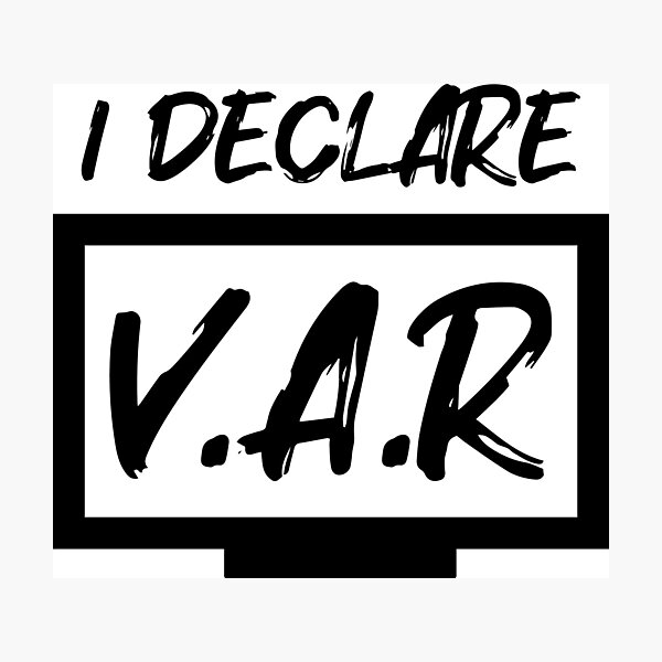 Item preview, I Declare VAR Football (Black) designed and sold by Aerodin.