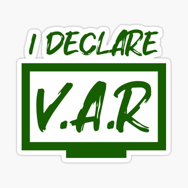 Item preview, I Declare VAR Football (Green) designed and sold by Aerodin.