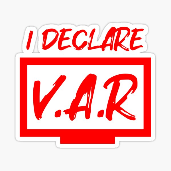 Item preview, I Declare VAR Football (Red) designed and sold by Aerodin.