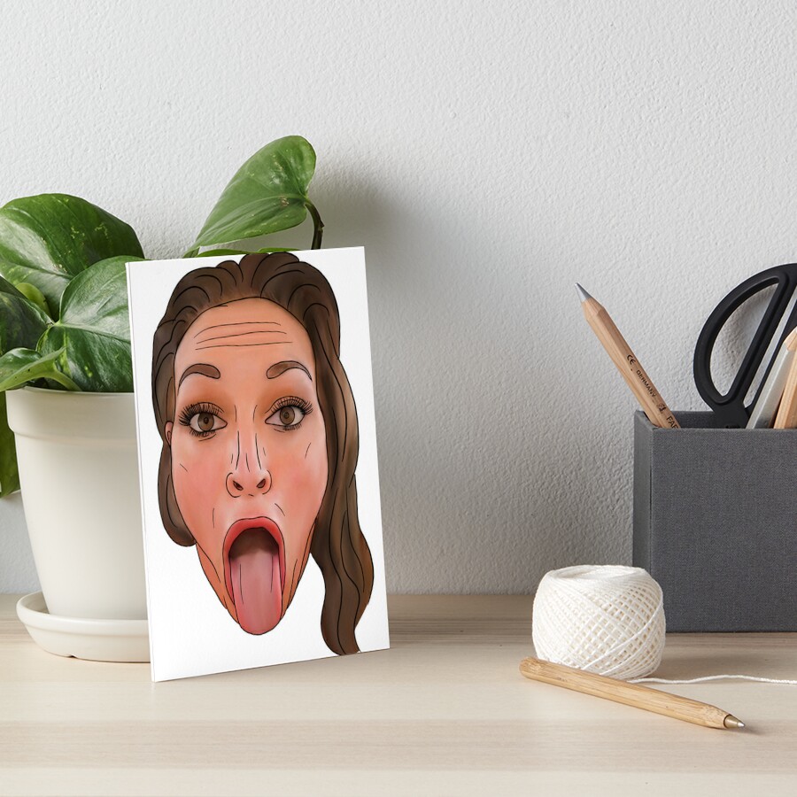 Kissa Sins Orgasm Cum Face Art Board Print For Sale By Gundwan Redbubble