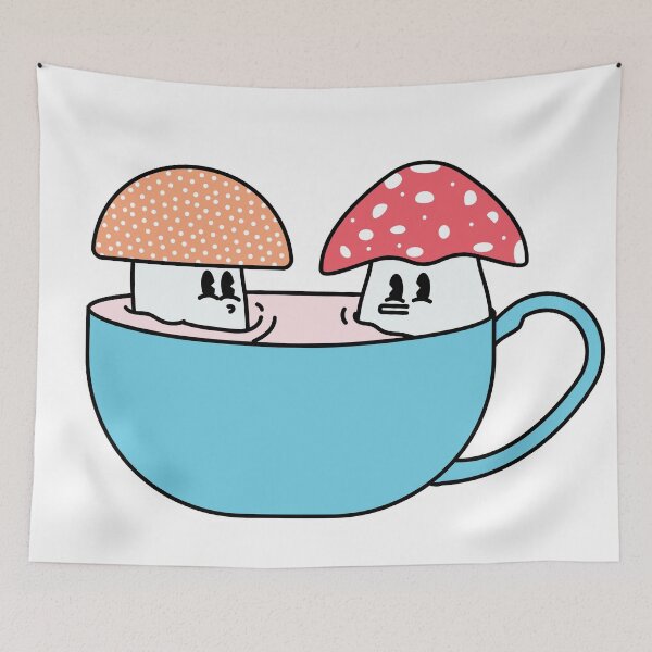 Item preview, Cute Mushroom Cartoon Characters in Mug  designed and sold by Poly-Apparel.